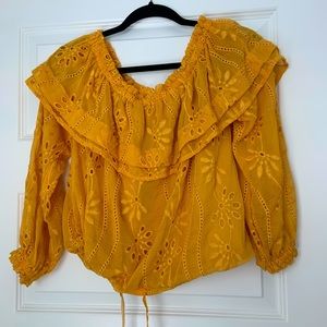 Yellow off the shoulder top